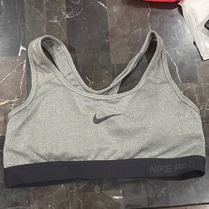 Nike Pro Heather Gray Sports Bra